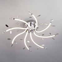 потолочная светодиодная люстра eurosvet willow 90128/8 хром в Таганроге