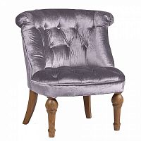 кресло sophie tufted slipper chair вельвет серое в Таганроге