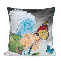 декоративная подушка голубая гортензия botanical style в Таганроге