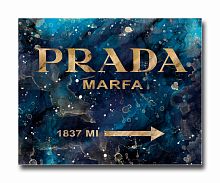 постер prada mafia на синем в золотом a4 в Таганроге