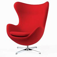 кресло egg chair кашемир красное в Таганроге