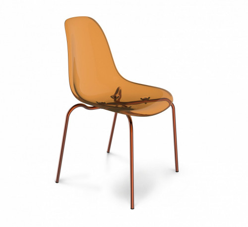 стул dsr прозрачный кофейный s30 (eames style) в Таганроге