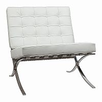 кресло barcelona chair экокожа белое в Таганроге