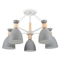 потолочная люстра freya delia fr5033cl-05w серая в Таганроге