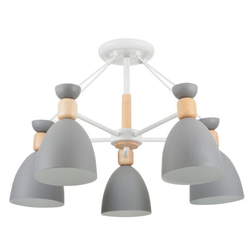 потолочная люстра freya delia fr5033cl-05w серая в Таганроге