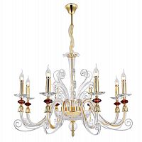 подвесная люстра crystal lux catarina sp8 gold/transparent-cognac в Таганроге