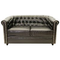 кожаные диваны chesterfield brown 2s коричневый (ширина 162 см) в Таганроге