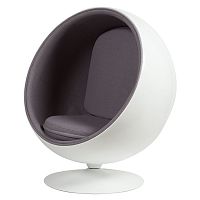 кресло eero ball chair серое в Таганроге