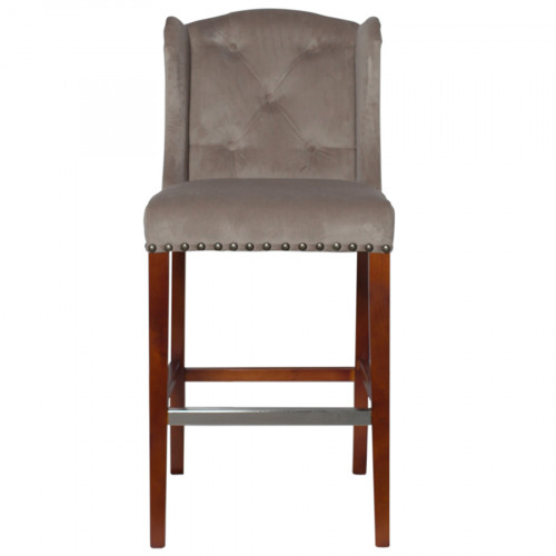 стул барный rais велюр бежево-серый в Таганроге