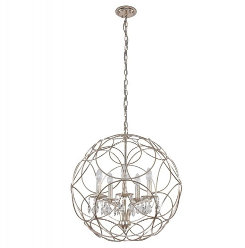 подвесная люстра crystal lux aria sp5 silver в Таганроге