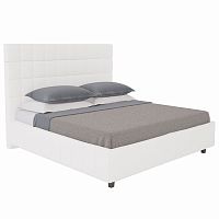 кровать подростковая с мягкой спинкой 140х200 белая shining modern в Таганроге