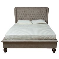 кровать двуспальная 160х200 из велюра бежевая bliss в Таганроге