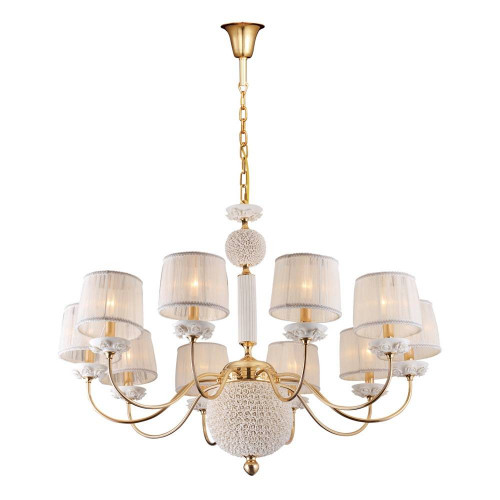 подвесная люстра crystal lux adagio sp10 белая в Таганроге