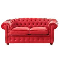 диван честерфилд (chesterfield) прямой красный в Таганроге