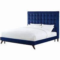 кровать eden 90х200 синий велюр р в Таганроге