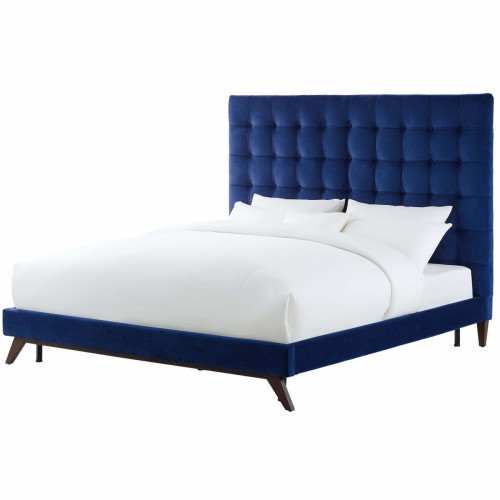 кровать eden 90х200 синий велюр р в Таганроге
