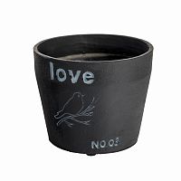 цветочный горшок love чёрный в Таганроге