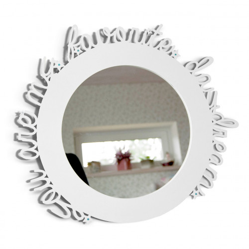 зеркало белое круглое в раме с надписью daydream в Таганроге