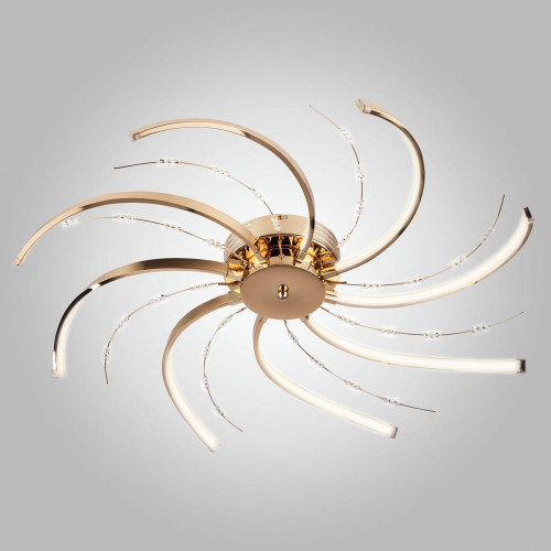 потолочная светодиодная люстра eurosvet twist 90054/8 золото в Таганроге