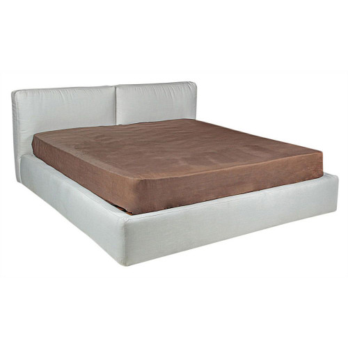 кровать двуспальная 160х200 из велюра белая brick в Таганроге