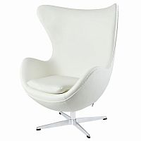 кресло egg chair by arne jacobsen белое в Таганроге