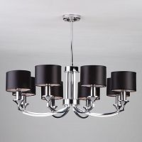 подвесная люстра eurosvet diana 60067/8 хром черная в Таганроге