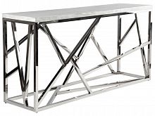 консоль geometric 180x50x90 хром, белая столешница в Таганроге