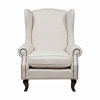 кресло collins wingback chair кремовая ткань в Таганроге