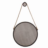 зеркало на ремне круглое металлическое большое диаметр 75 см iron and rope round в Таганроге