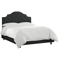 кровать двуспальная 160х200 черная с каретной стяжкой henley tufted black в Таганроге