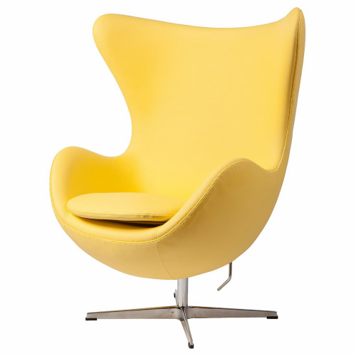 кресло egg chair кожа желтое в Таганроге