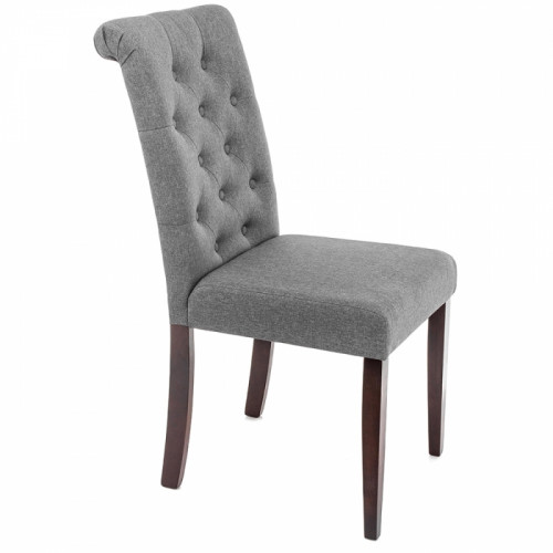стул деревянный amelia dark walnut / fabric grey в Таганроге