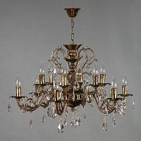 подвесная люстра ambiente alicante 8888/6+6 pb tear drop бронза в Таганроге