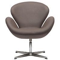 кресло swan chair серо-коричневая в Таганроге