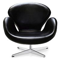 кресло swan chair черное в Таганроге