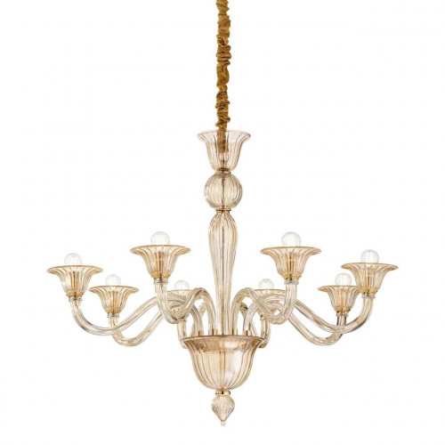 подвесная люстра ideal lux brigitta sp8 ambra в Таганроге