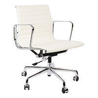 кресло eames style с регулируемой высотой белая кожа в Таганроге