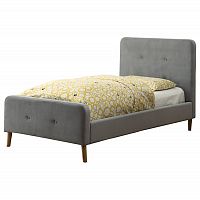 кровать button tufted flannelette gray 140х200 в Таганроге