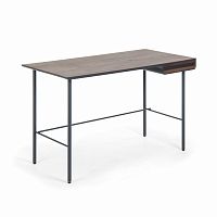 стол mahon desk ореховый шпон, mdf матовый графит в Таганроге