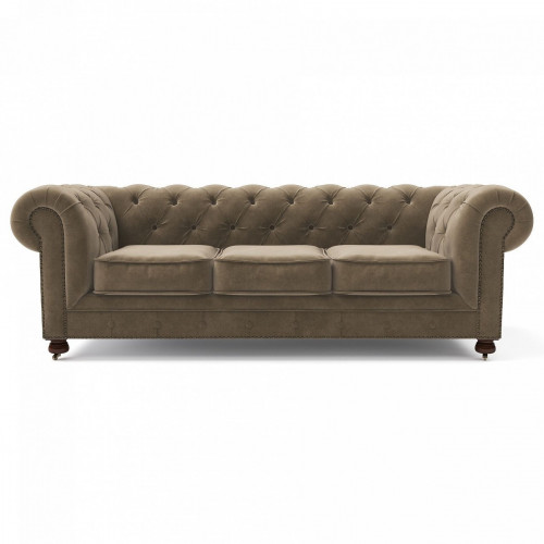 диван chesterfield lux трехместный прямой бежевый в Таганроге