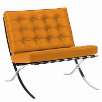 кресло barcelona chair кожа оранжевое в Таганроге