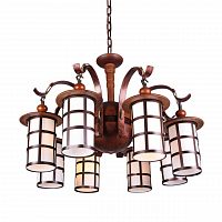 подвесная люстра omnilux nazare oml-58813-08 коричневая в Таганроге