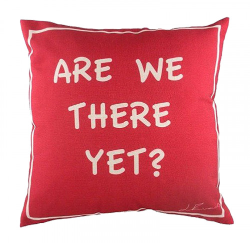 подушка с надписью are we there yet? в Таганроге