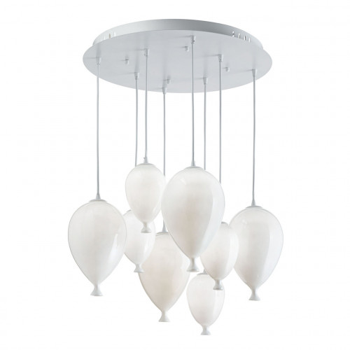 подвесная люстра ideal lux clown sp8 bianco в Таганроге