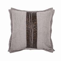 декоративная подушка handwork exclusive квадратная светло-серая в Таганроге