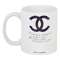 кружка с рисунком drink champagne. coco chanel в Таганроге