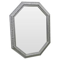 зеркало серебряное восьмиугольное вытянутое с декором silver luxury в Таганроге