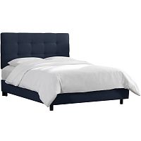 кровать двуспальная с мягкой спинкой 180х200 синяя alice tufted blue в Таганроге