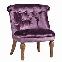 кресло sophie tufted slipper chair микровелюр фиолетовое в Таганроге
