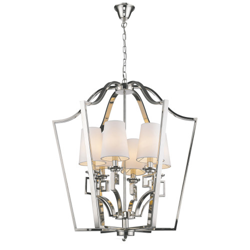 люстра presidential 6 от delight collection белая/никель в Таганроге